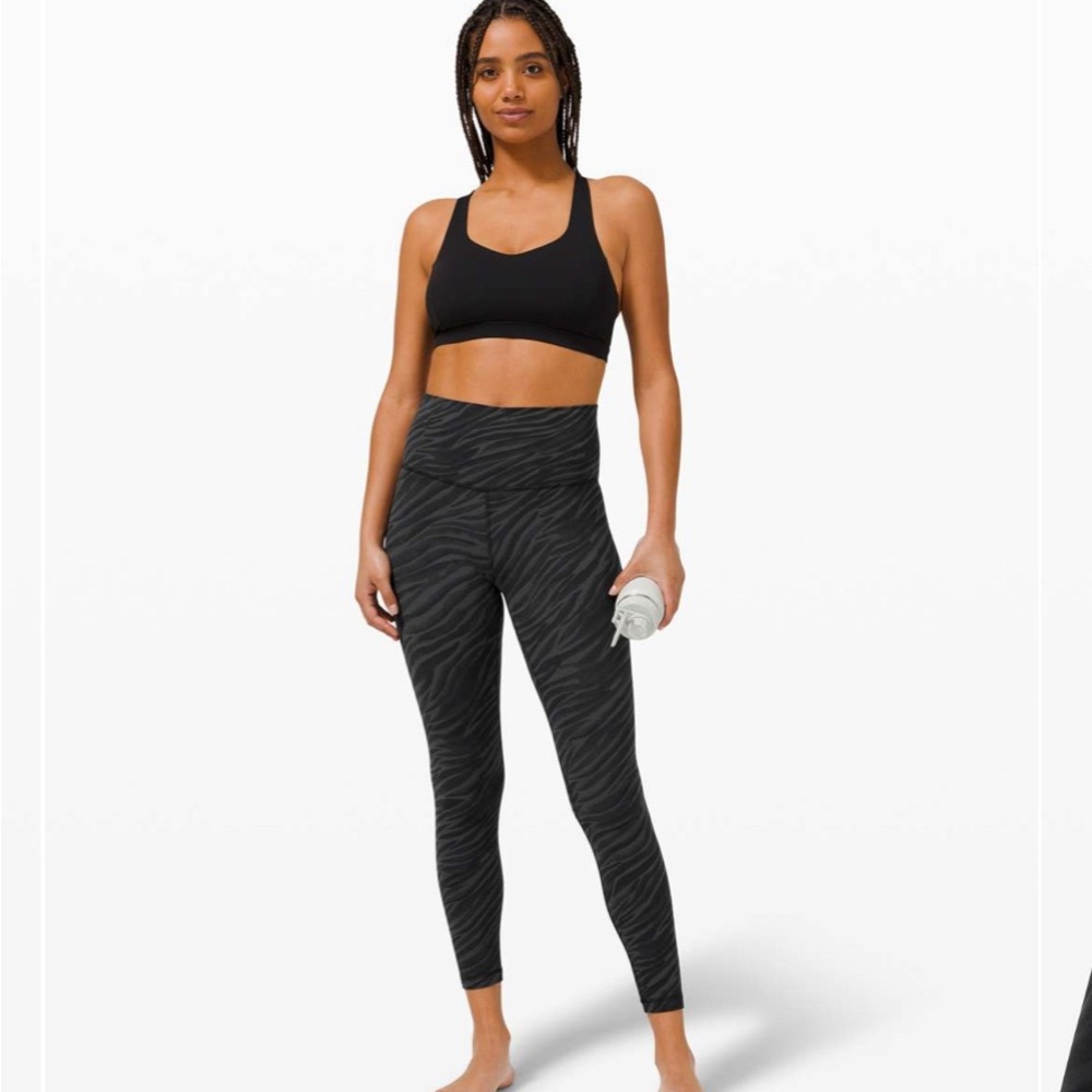 Lululemon Align Pant 25" LeTigre Camo Deep Coal Multi size 4 new